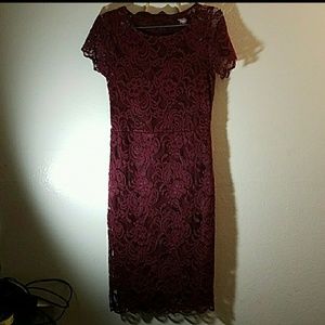 Simple burgundy dress